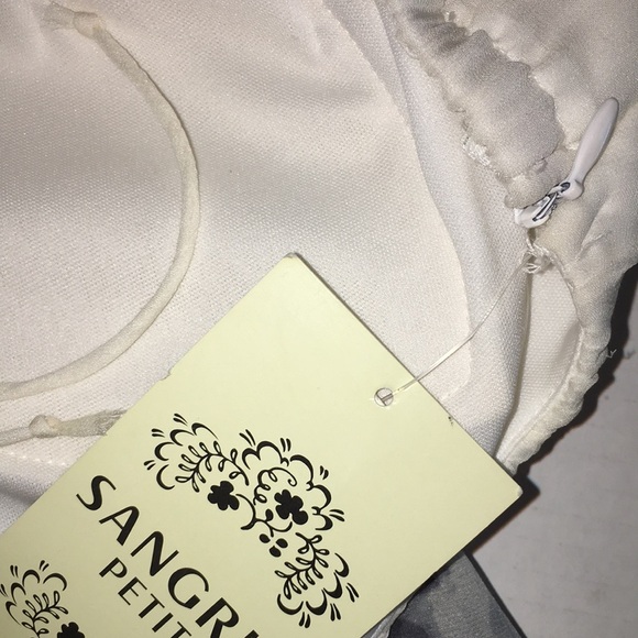 Sangria Petite Halter Cocktail Dress – White Floral Ombre (NWT, Size 6P) - Picture 5 of 8